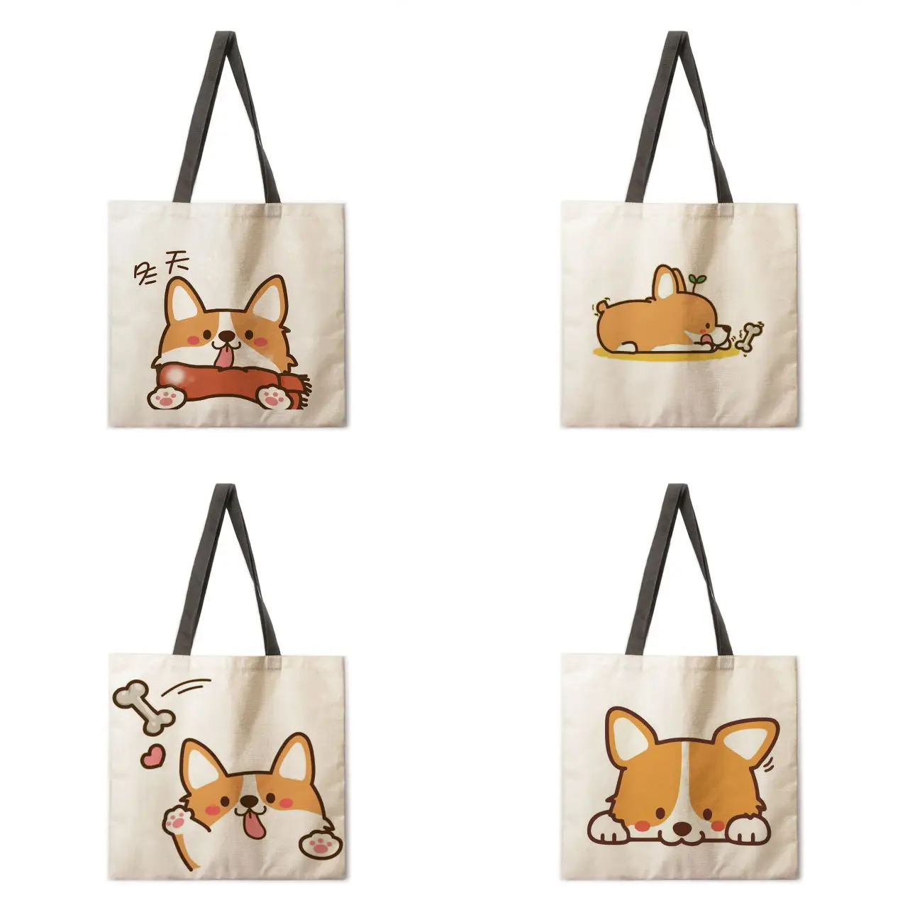 

Ladies handbag Akita dog print bag Leisure handbag Ladies shoulder bag Foldable shopping bag Outdoor handbag