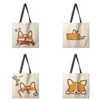 ladies handbag akita dog print bag leisure handbag ladies shoulder bag foldable shopping bag outdoor handbag