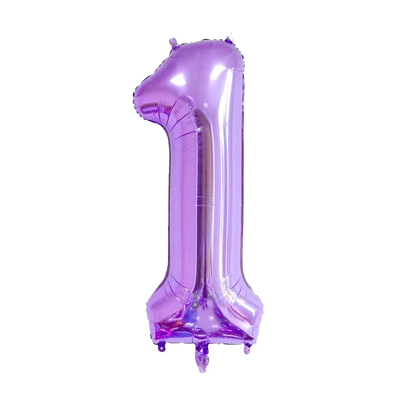 40inch purple 1 40 дюймов зеленая фольга номер воздушный шар 1 2 3 4 5 цифр гелиевая фольга баллоны детский душ День рождения Свадьба Декор шары - Цвет: 40inch purple 1