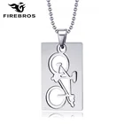 Ожерелье с подвеской-биркой FIREBROS для мужчин и женщин, ювелирное изделие серебристого цвета из титановой нержавеющей стали, на велосипед, подарок, Прямая поставка
