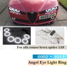 6 шт. SMD хлопковые фары DRL поворотный сигнал ангельские глазки кольцо ореола для Alfa автомобиль Brera Spider Romeo 159 2005  2011 Автомобильные аксессуары