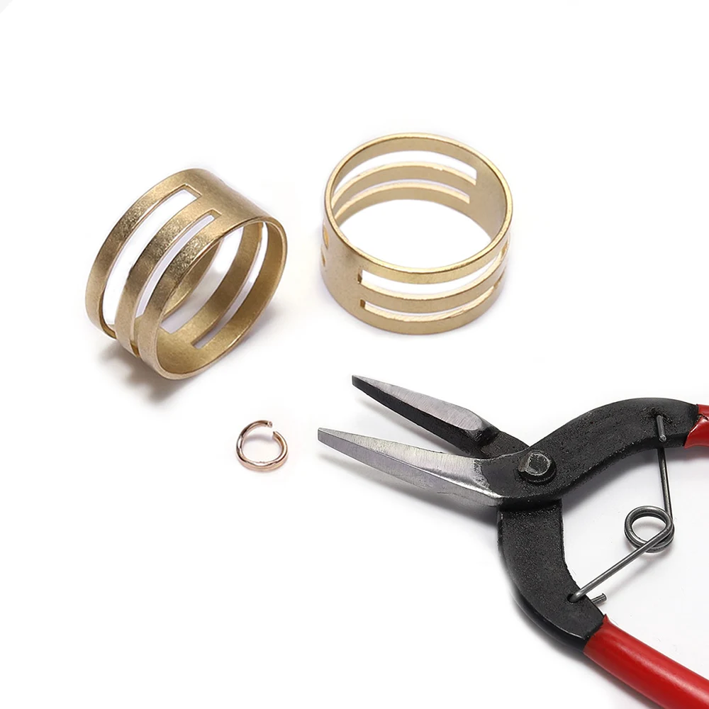 2Pcs/lot Brass Split Rings Finger Ring Opening Helper Tool Jump Ring Open Close Tools Round Circle Bead Pliers For DIY Jewelry