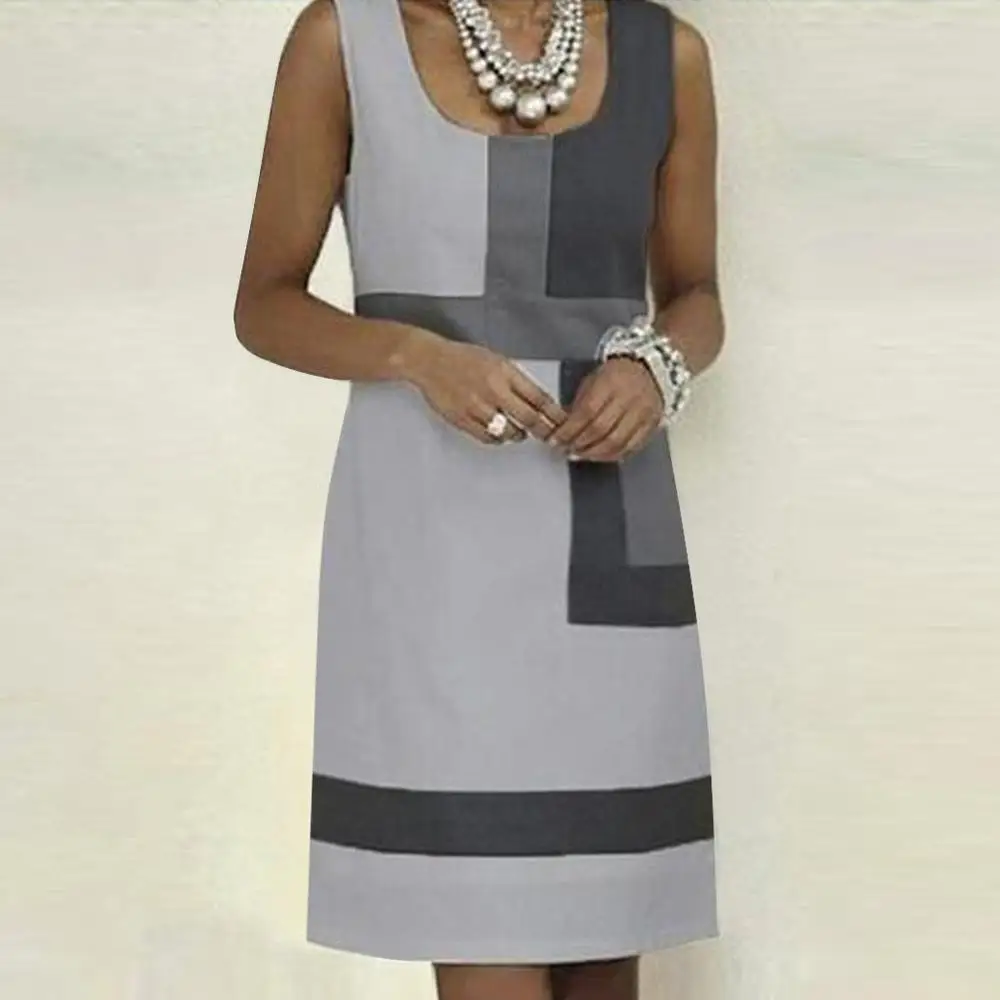 2019 летние женские платья в полоску модные комплекты одежды без рукавов