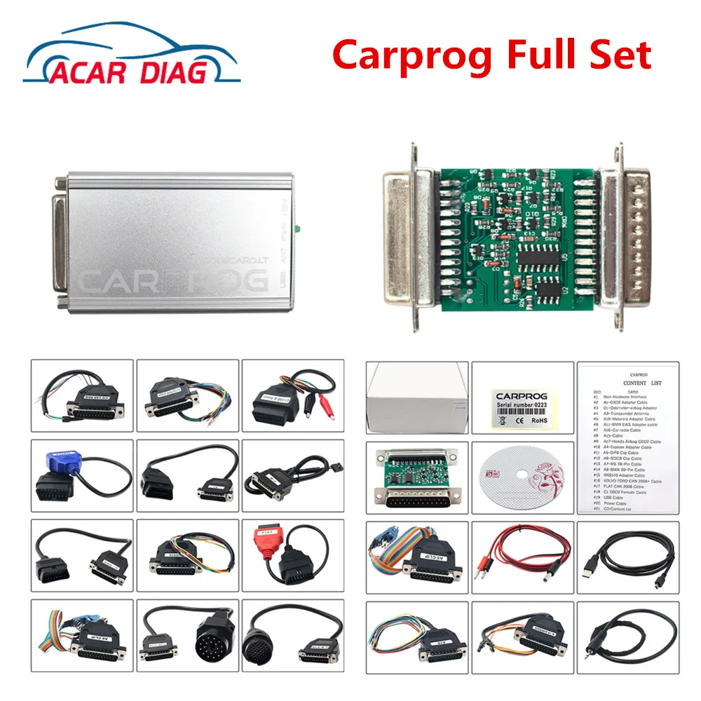 Новейший адаптер Carprog + онлайн генератор ключей для автомобиля prog V8.12 инструмент