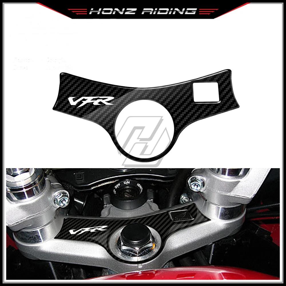 For Honda VFR 800 2002-2006 3D Carbon-look Upper Triple Yoke Defender