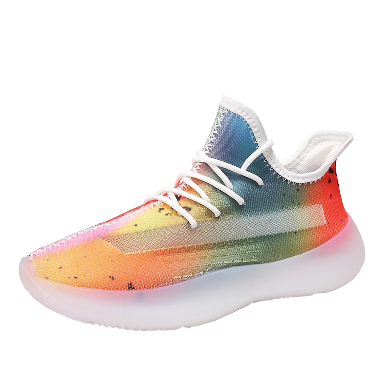 2020 мужские кроссовки для бега светящаяся сетка дышащие легкие весна и осень