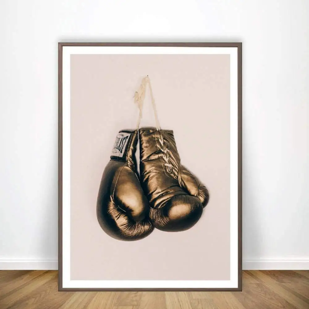 

Boxing gloves modern light luxury simple nordic poster decorative canvas painting space background decorative wall paintings
