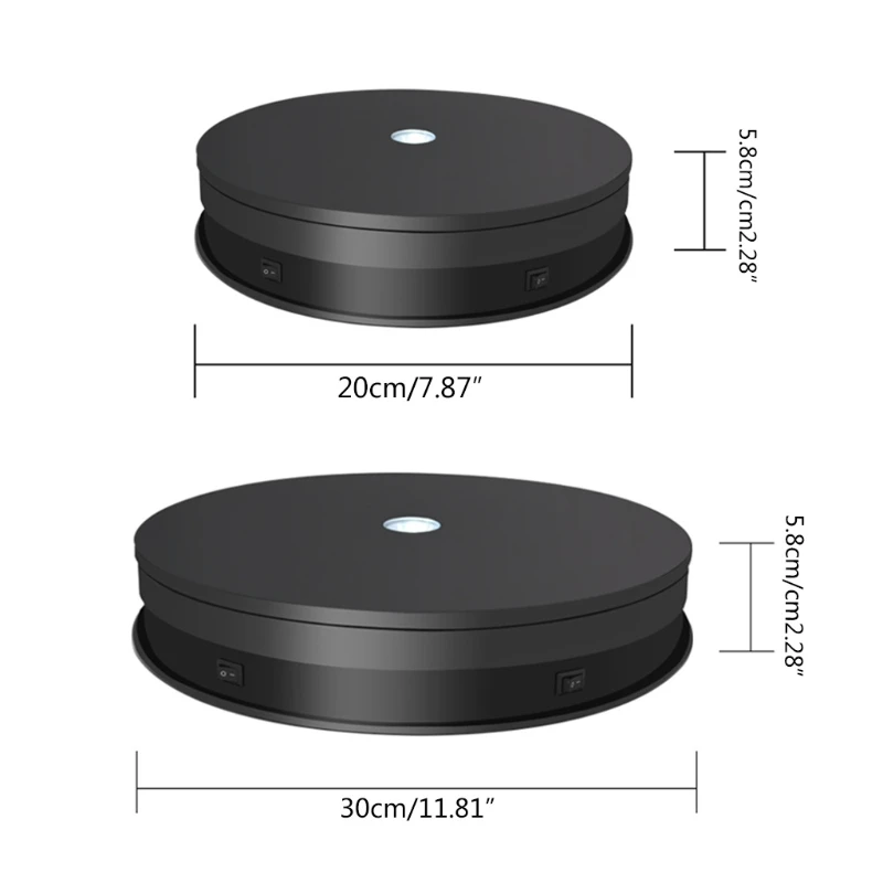 

Display Stand with Led Light Rotating Turntable 360-degree Photography Turntable, Automatic Remote Control Angle, Speed,