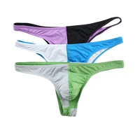 3pcs mens underwear patchwork bikini breathable underpants contrast color jockstrap briefs underpants thong t back briefs nylon