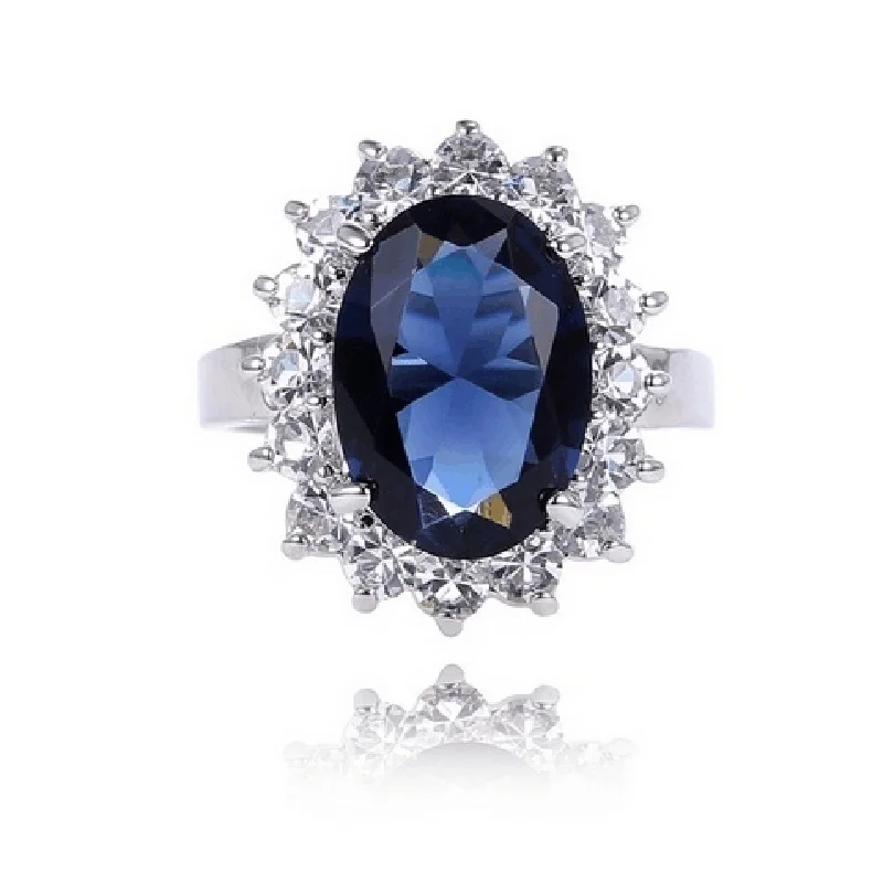 

Classic Diana British Princess Kate Engagement Ring Fashion Zircon Retro Engagement Ring Ladies Party Anniversary Gift