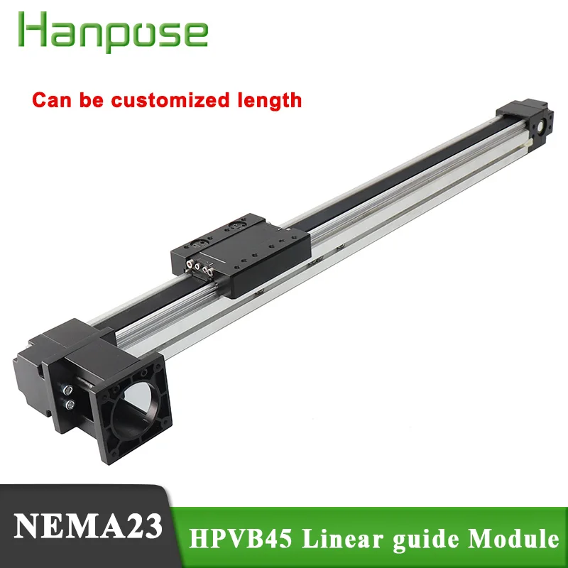 HPVB45 NEMA23 эффективный ход в дороге длина 100 200 300 400 мм ремень синхронизации линейная