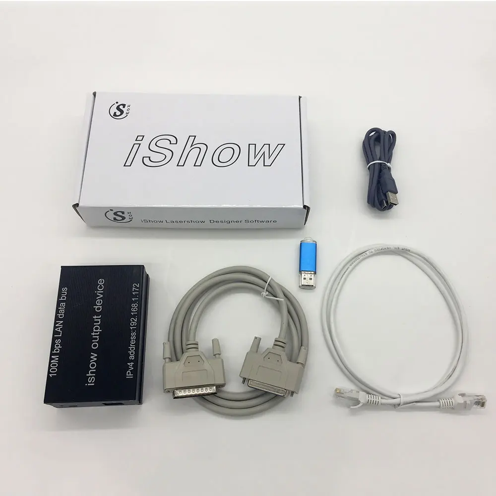 IShow V3.0 лазерное шоу программного обеспечения ILDA интерфейс + RJ45 порт USB питание