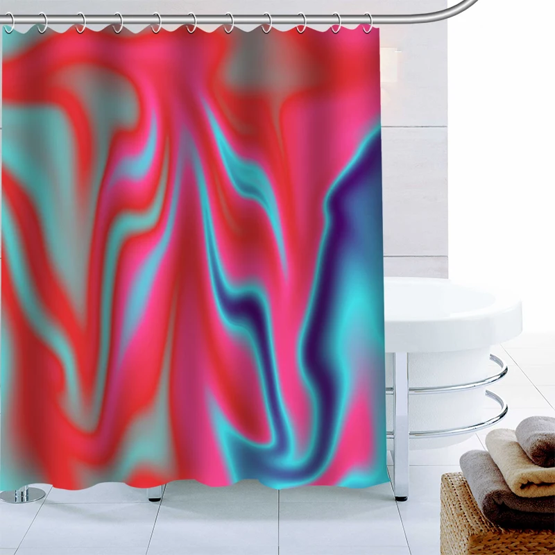 Custom Text Holographic Backgrounds Decor Shower Curtain Waterproof Mildew Proof Bath Polyester Fabric Bathroom | Дом и сад