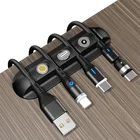 Органайзер для кабеля данных силиконовая намотка для кабеля, шнур питания, магнитная головка, зажим для кабеля, держатель кабеля, линия, карта для рабочего стола