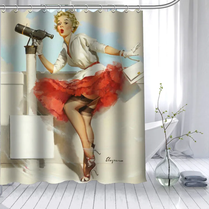 Горячая Распродажа на заказ в стиле пин ап Женственная Дамская обувь душ Шторы 3D
