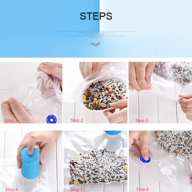 Электрический вакуумный упаковщик с USB-зарядкой мини-помпа для хранения и