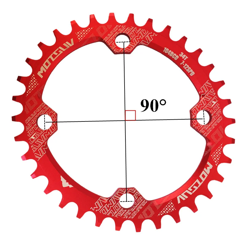 Новый MOTSUV 104BCD овальная узкая широкая цепь MTB горный велосипед 32T 34T 36T 38T шатуны с