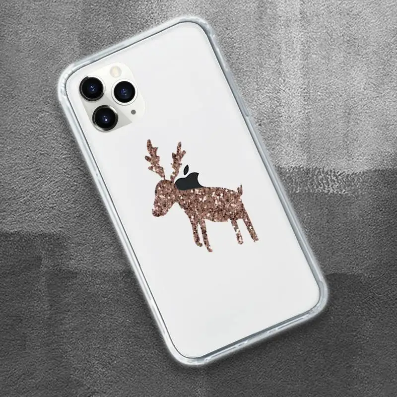 

Christmas Elements Painted Phone Case Transparent for iPhone 11 12 mini pro XS MAX 8 7 6 6S Plus X 5S SE 2020 XR