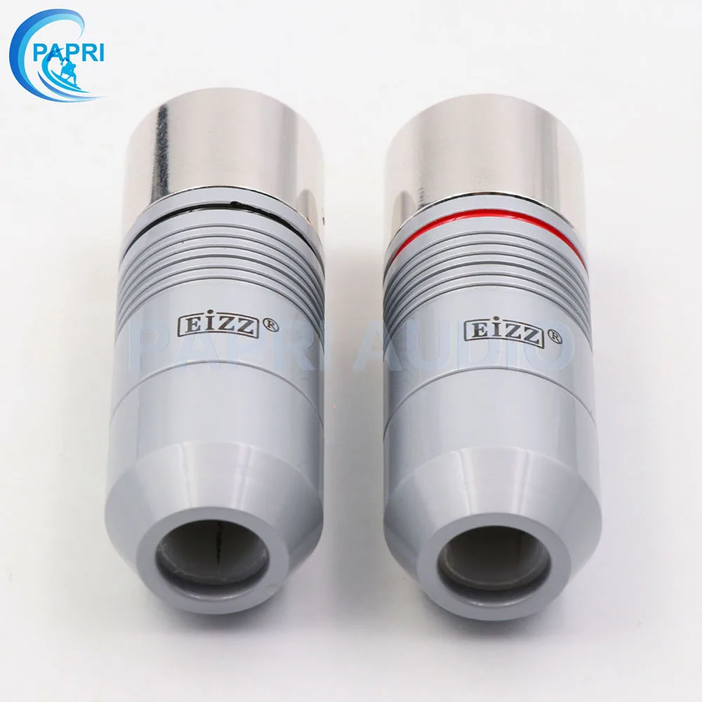 EIZZ 2 шт. Tellurium медь 3 булавки Мужской Женский XLR разъем MIC змея 24 К золото Платиновое покрытие аудио усилитель микрофонный кабель Jack