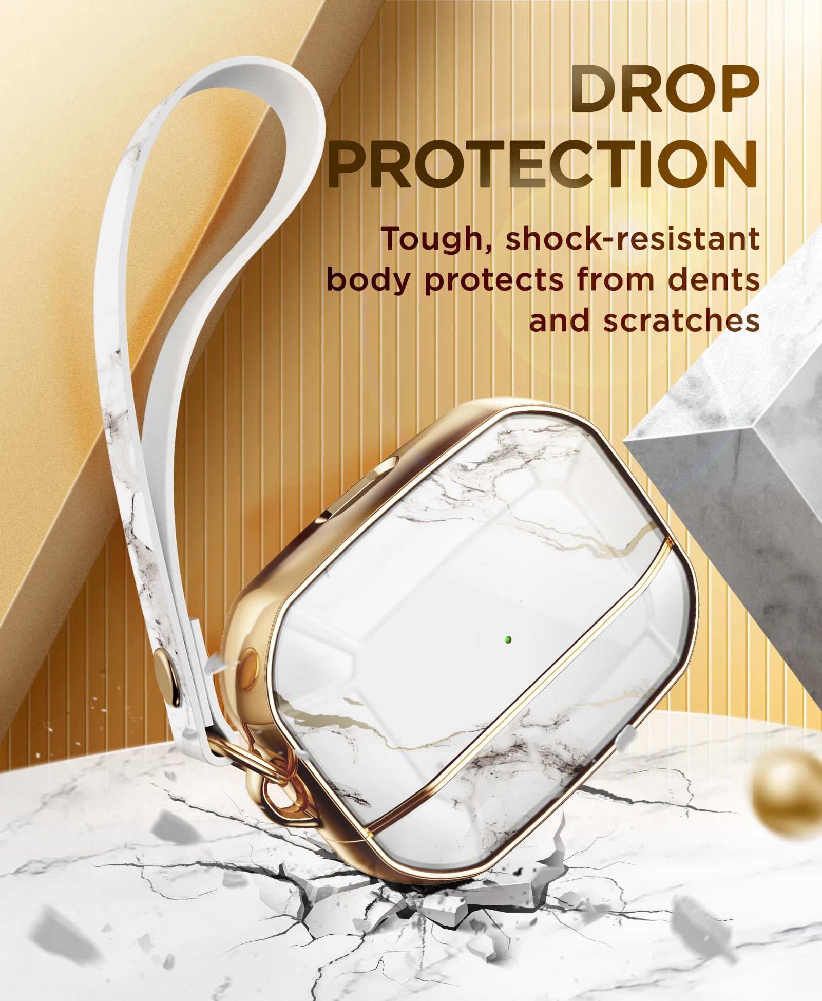 

GVIEWIN Bundles AirPods Pro Case + iPhone 12 12Pro 12Pro Max Case IMD TPU 360 Degree Protective Marble iPhone 12 Case for Girls