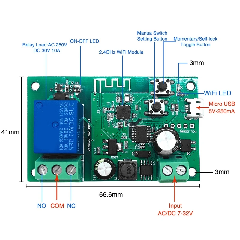 Ewelink WiFi беспроводной умный переключатель релейный модуль инчинг реле для умного