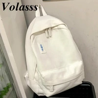 volasss fashion woman backpack for teenagers black school bag female business travel bookbag girl canvas large capacity rucksack