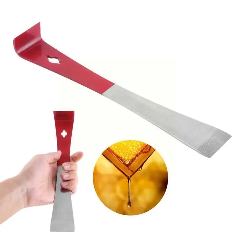 

1pc Red Beekeeping Steel J Shape J-type Hive Tool Tail Curved Tool Tool Bee Beekeeping Scraper Hook E3b0