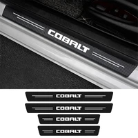 4pcs car scuff plate door threshold sill stickers for chevrolet cobalt 2021 2020 2019 2018 2017 2005 auto carbon fiber cover