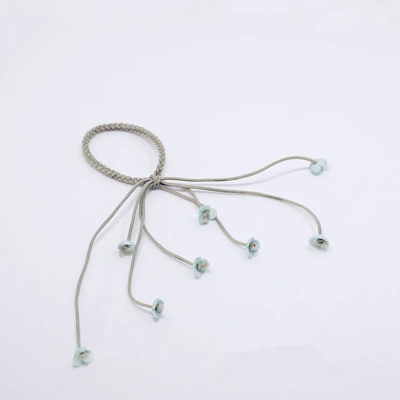 

Korea 2020 Handmade Hair Ropes Girl Rubber Band Cute Hair Tie Three Strands Elastic Hair Band Women Girls Hair Accessories