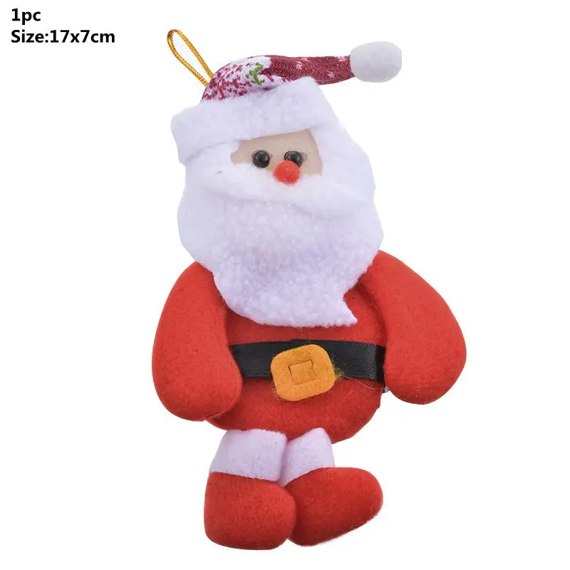 santa 1/2/для волос(4 предмета), Рождество орнамент подарок Санта Клаус украшения для рождественской елки игрушка кукла повесить Рождественский Декор для дома, мешочек для De Natal - Цвет: santa