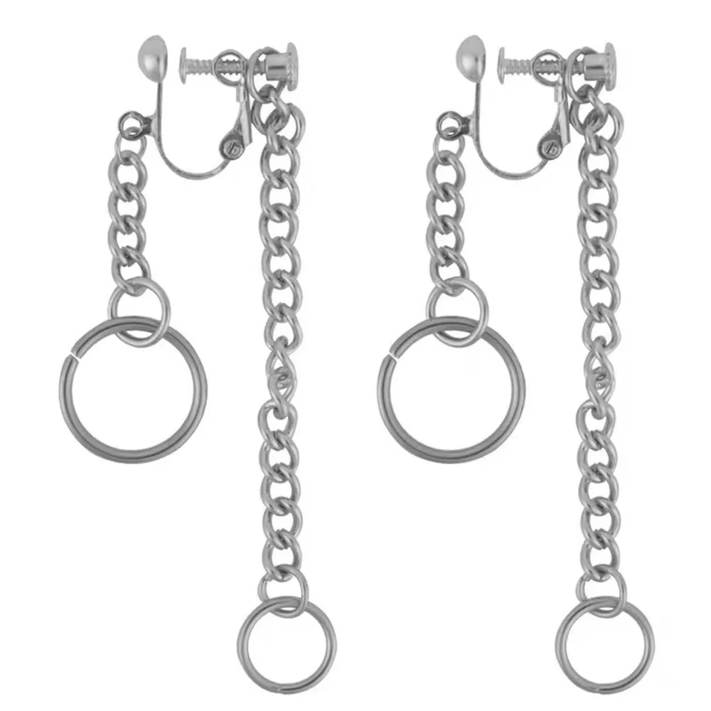 

Korean Earings Fashion Jewelry 2021 Trend Personality Long Chain Circle Tassel Earrings For Women Grunge Jewelry Wholesale