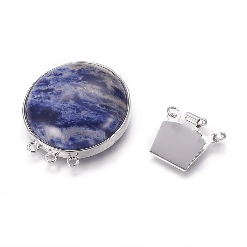 Застежка из синтетического/натурального камня для изготовления ювелирных