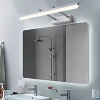 Jmzm Modern Minimalist Mirror Front Light LED Bathroom Toilet Mirror Wall Lamp Cabinet Light Dressing Table Retractable Light