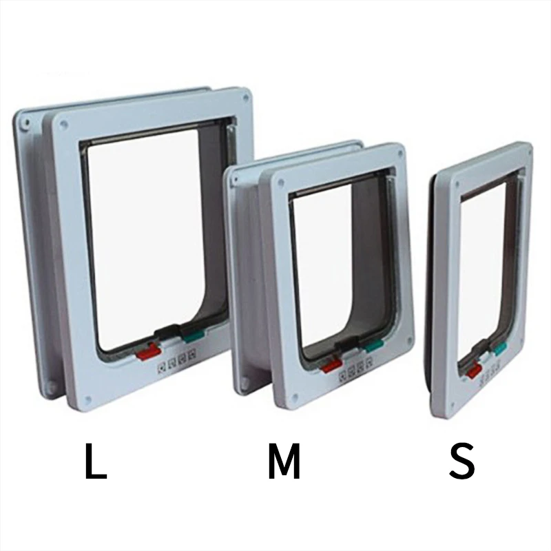 Дверь для кошек дверь домашних животных 4 ходовая с замком безопасности собак