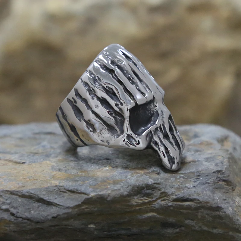 Кольцо мужское из нержавеющей стали 316L в виде черепа|Кольца| |