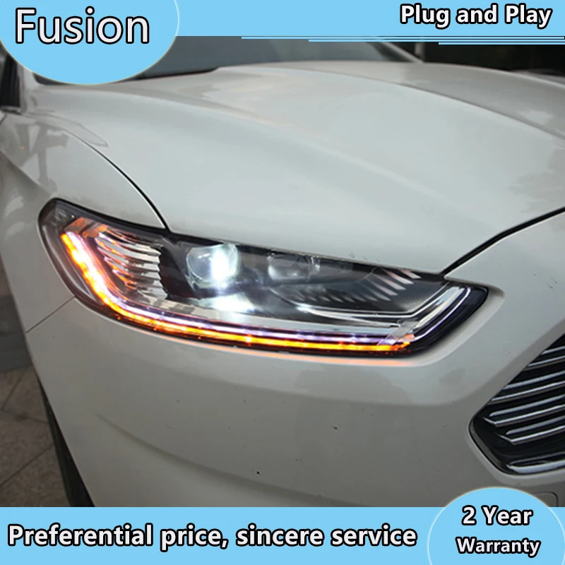 

Car Styling for Ford Fusion Headlight 2013-2017 Mondeo LED Head Lamp H7 D2H Hid Dynamic Signal Bi Xenon LED Beam Accessories