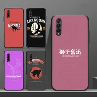 haikyuu karasuno nekoma crest phone case for huawei mate 9 10 lite 20x 30 pro nova 5t y5 y7 y9s prime 2018 2019 coque