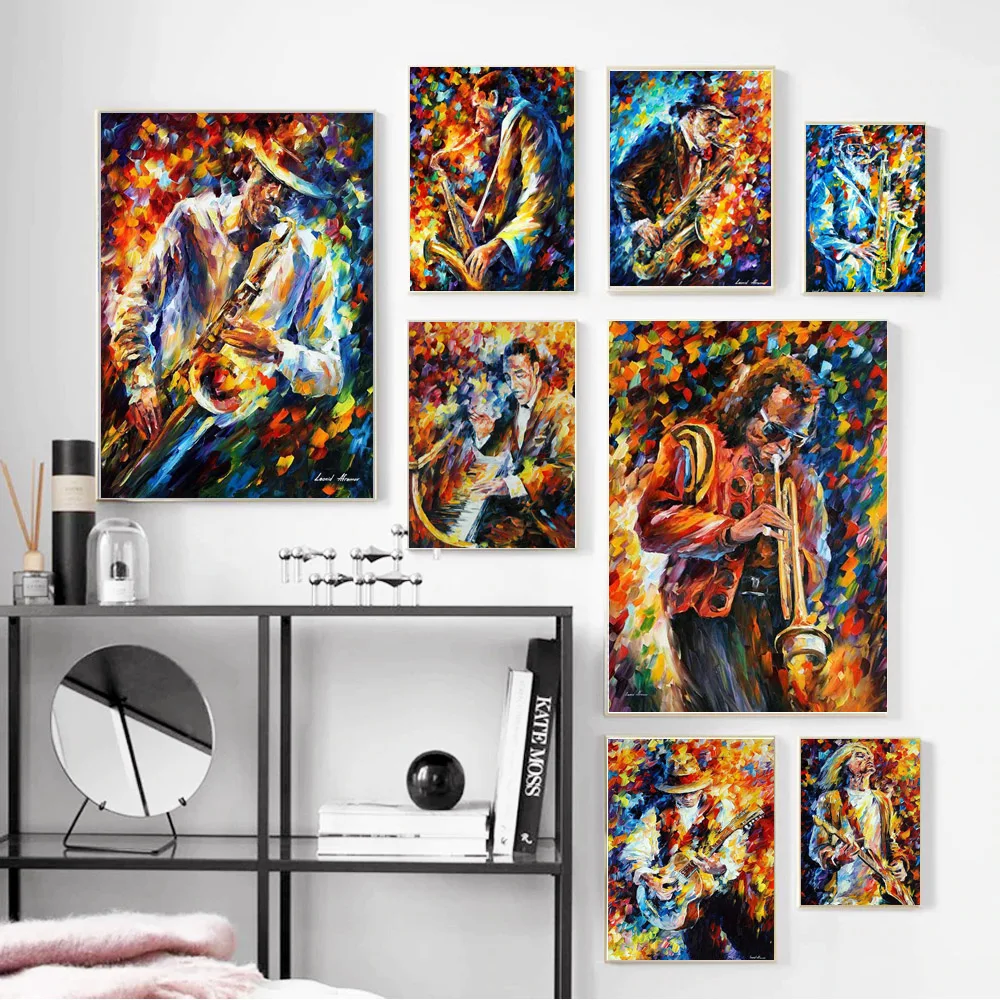 Художественная фигурка граффити плакат саксофон гитара soloist Абстрактная Картина