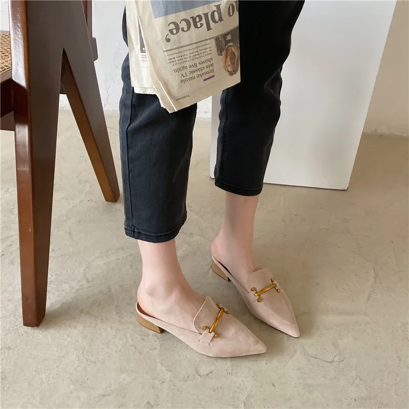 2020 г. летние модные женские шлепанцы дизайнерские туфли без задника черные