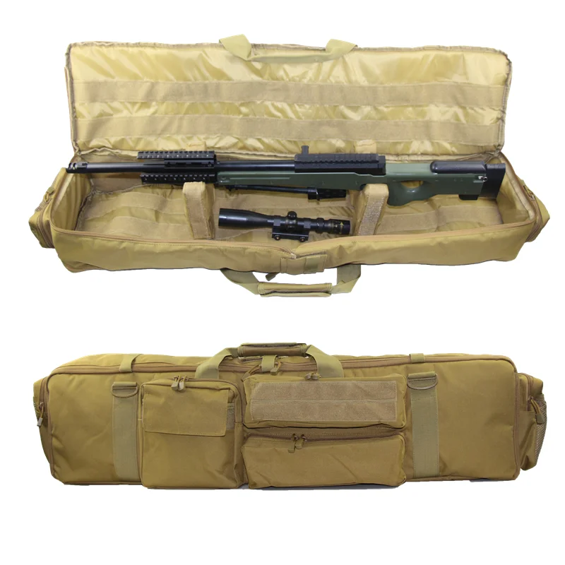 

Military Double Rifle Gun Bag Backpack Case For M249 M4 M16 AR15 G36 Airsoft Carbine Carrying Bag Case for hunting