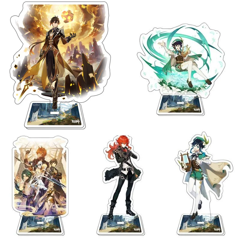 

Genshin Impact Anime Figure Acrylic Stand Model Plate Desk Decor Standing Sign Fans Gifts