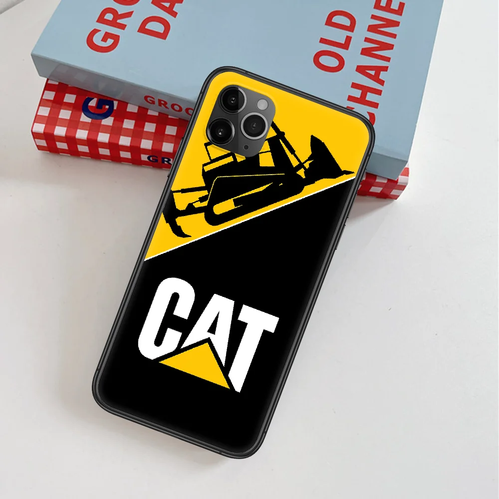 

Caterpilla CAT Car Phone Case For IPhone 4 4s 5 5S SE 5C 6 6S 7 8 Plus X XS XR 11 12 Mini Pro Max 2020 black Etui Silicone