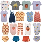 Новинка 2022 г., детские летние футболки BC для маленьких мальчиков и девочек, модные детские хлопковые топы с милым рисунком, футболки, одежда