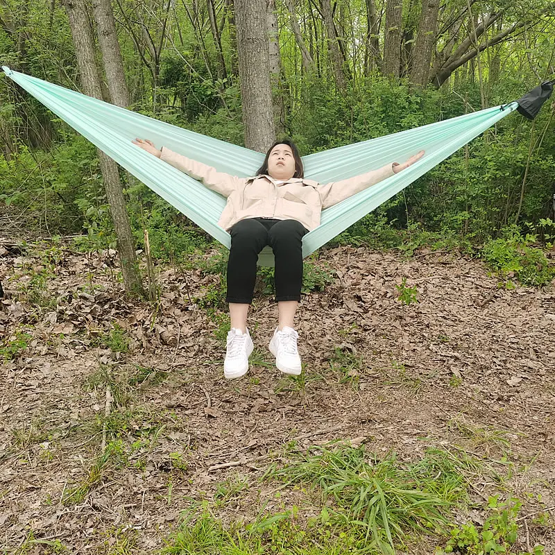 

Travel Hammock 2021 New Ultralight Outdoor Camping Nylon Hammock Sleep Swing Tree Bed Garden Backyard Protable Hammock Chair