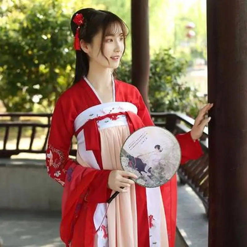 

2022 women hanfu national Dance costume cosplay Fairy ancient chinese costume Embroidery Oriental Tang clothes lady stage dress