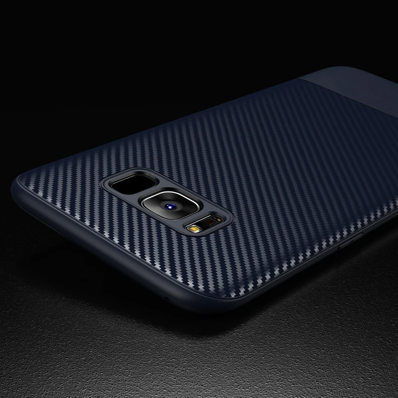 Чехол для Samsung Galaxy S8 S10 Plus Note9 Мягкий силиконовый чехол из углеродного волокна S8plus