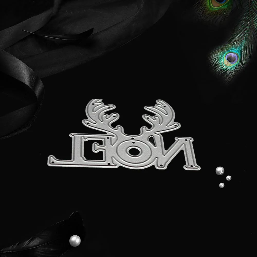 Металлические Вырубные штампы горы лось сосна трава рамка тиснение трафарет для