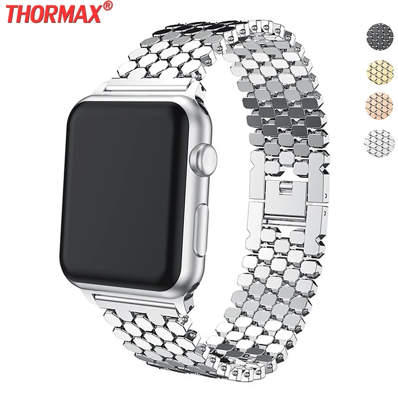 Ремешок из нержавеющей стали для apple watch band 42 мм 38 40 44 браслет iwatch 5 series 4 3 2