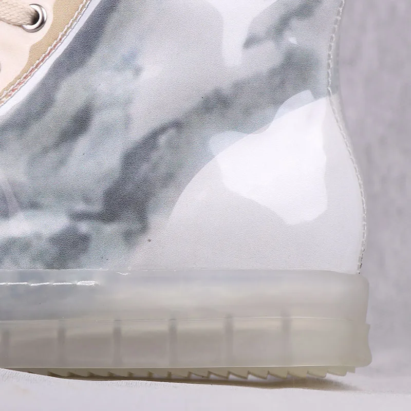 Новый сезон Мужская обувь на шнуровке с высоким берцем и толстой подошвой