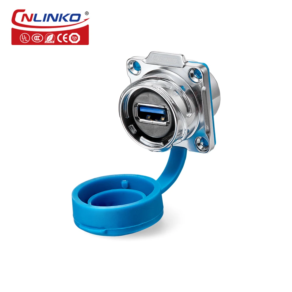 Cnlinko 1/4 штыковое соединение USB3.0 металлический корпус водонепроницаемый разъем